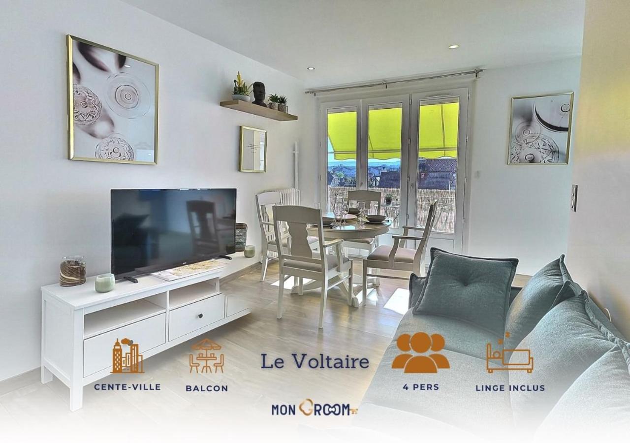 Le Voltaire - Balcon - 2 Chb - 3 Lits - 2 Min Gare Et Cente-Ville - Mon Groom Troyes Luaran gambar